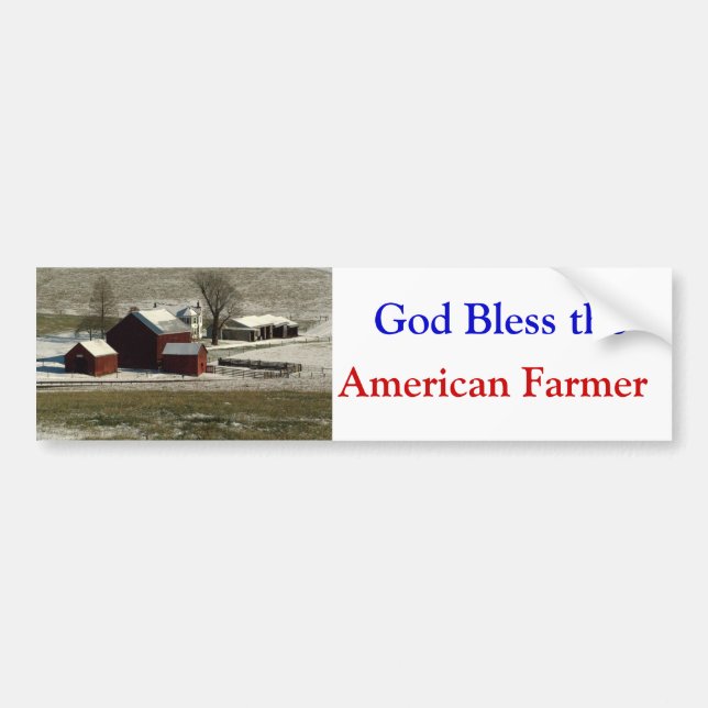 Autocollant De Voiture Dieu bénissent l'adhésif pour pare-chocs américain (Devant)