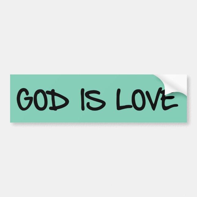 Autocollant De Voiture Dieu est Amour Christian Bumper Sticker (Devant)