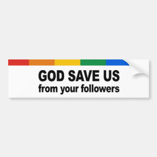 Autocollant De Voiture Dieu nous sauvent de vos disciples