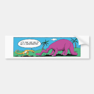 AUTOCOLLANT DE VOITURE DINOSAURE COMIQUE