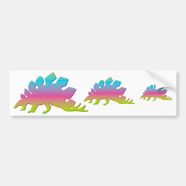 Autocollant De Voiture Dinosaure de Stegosaurus (Devant)