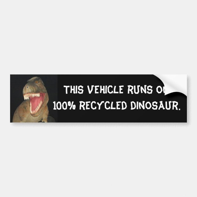 Autocollant De Voiture Dinosaure Recyclé (Devant)
