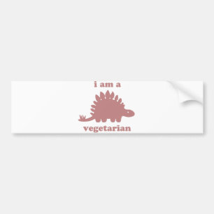 Autocollant De Voiture Dinosaure végétarien de Stegosaurus - rose