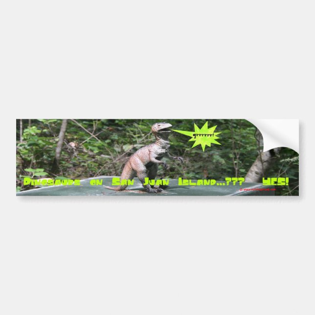 Autocollant De Voiture Dinosaures sur l'île de San Juan (Devant)