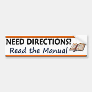 Autocollant De Voiture Directions du besoin ? Lisez la bible drôle