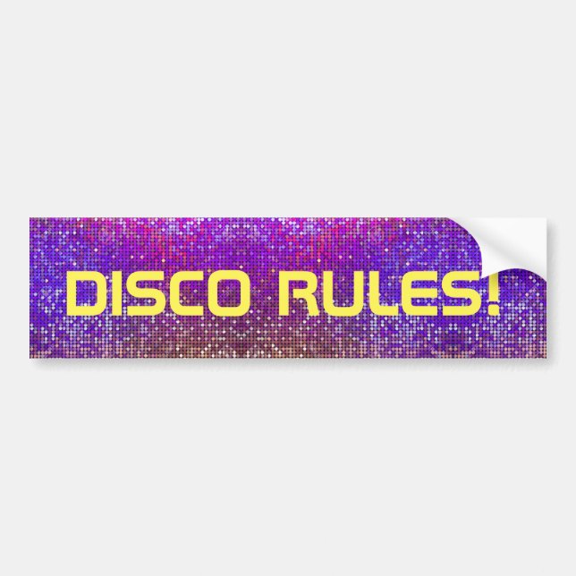 Autocollant De Voiture Disco Rules ! (Devant)