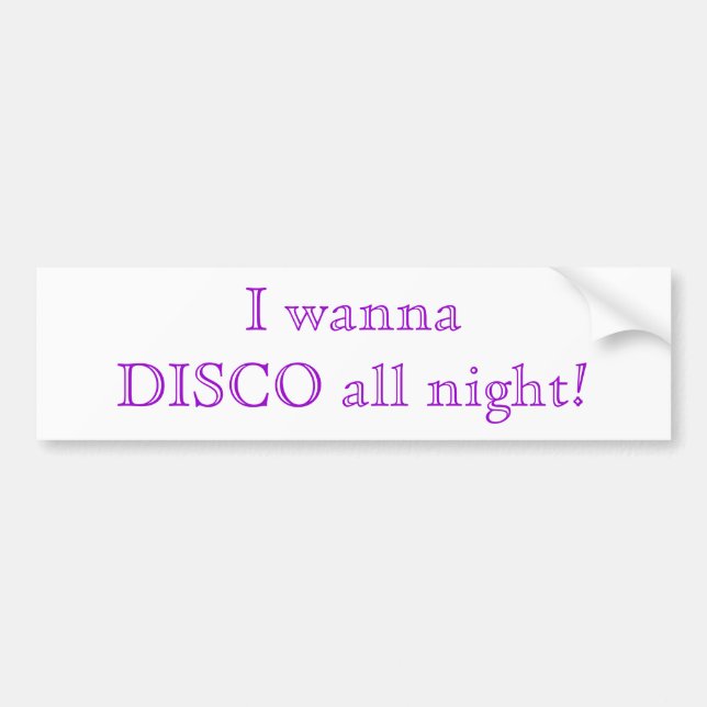 Autocollant De Voiture Disco Tous les devis de nuit (Devant)