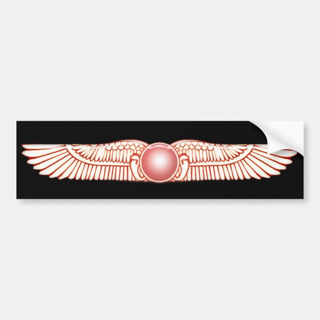Autocollant De Voiture Disque sumérien de Sun à ailes par Anunnaki (Devant)