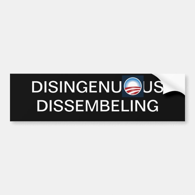 AUTOCOLLANT DE VOITURE DISSEMBELING INSINCÈRE (Devant)