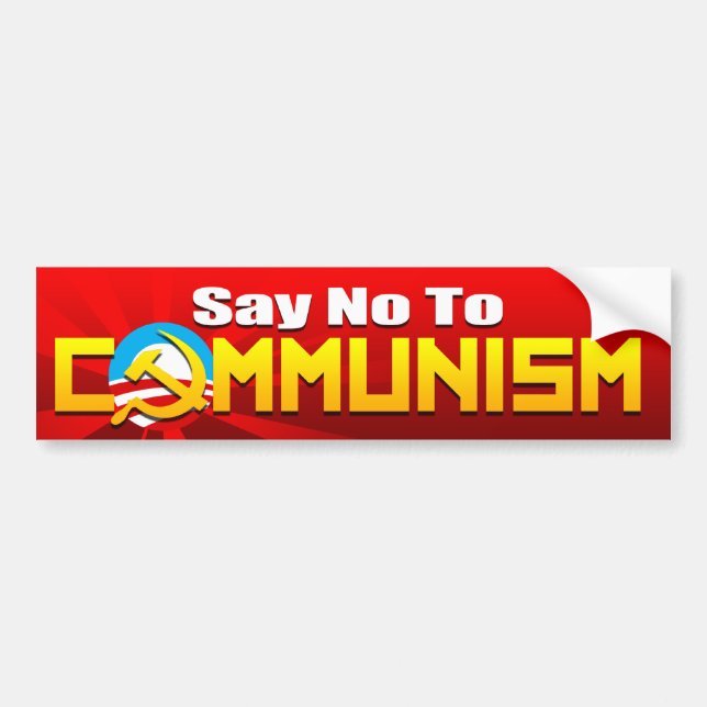 Autocollant De Voiture Dites non au communisme (Devant)
