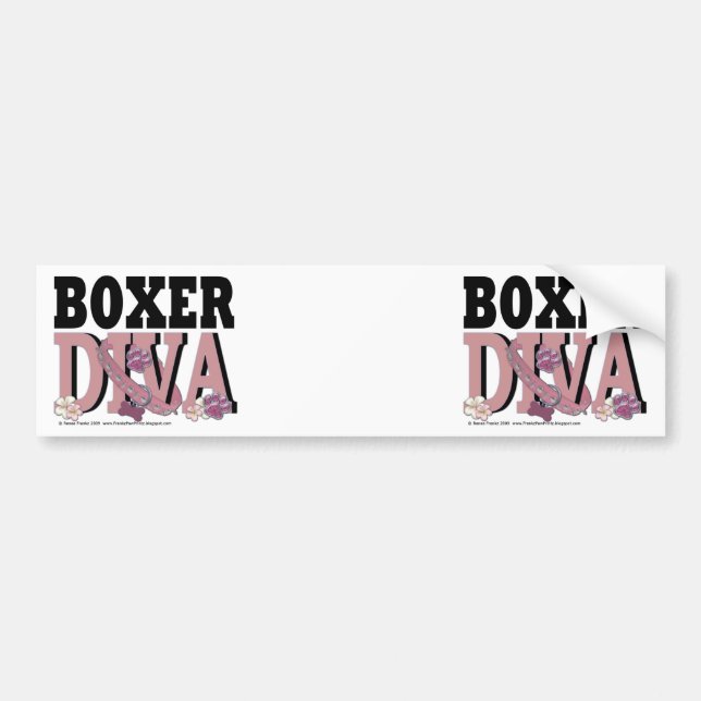 Autocollant De Voiture DIVA de boxeur (Devant)