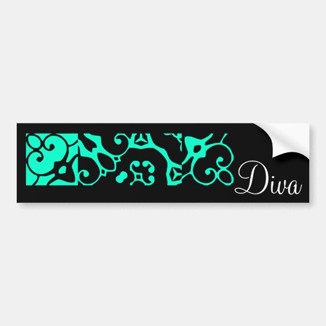 Autocollant De Voiture Diva Designer Name II Bumper Sticker (Devant)