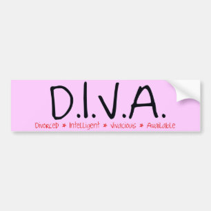 Autocollant De Voiture DIVA femme divorcée