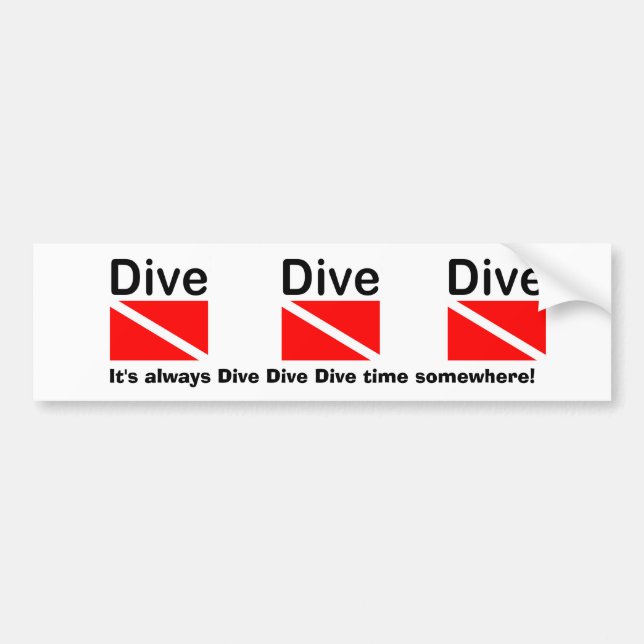 Autocollant De Voiture DIVE DIVE DIVE DIVE - Bumper Sticker (Devant)