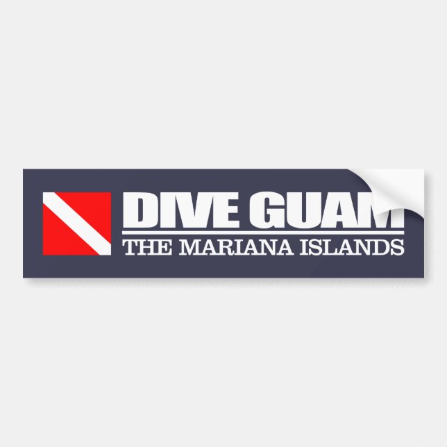 Autocollant De Voiture Dive Guam (sq) (Devant)