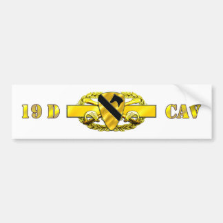 Autocollant De Voiture Division de la cavalerie 19D ęr