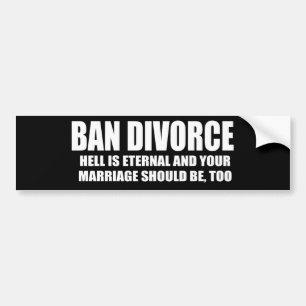 Autocollant De Voiture Divorce d'interdiction - l'enfer est éternel et