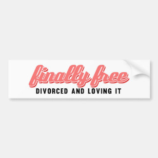Autocollant De Voiture Divorce drôle enfin libre