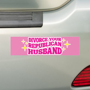 Autocollant De Voiture Divorcez votre mari républicain