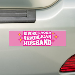 Autocollant De Voiture Divorcez votre mari républicain