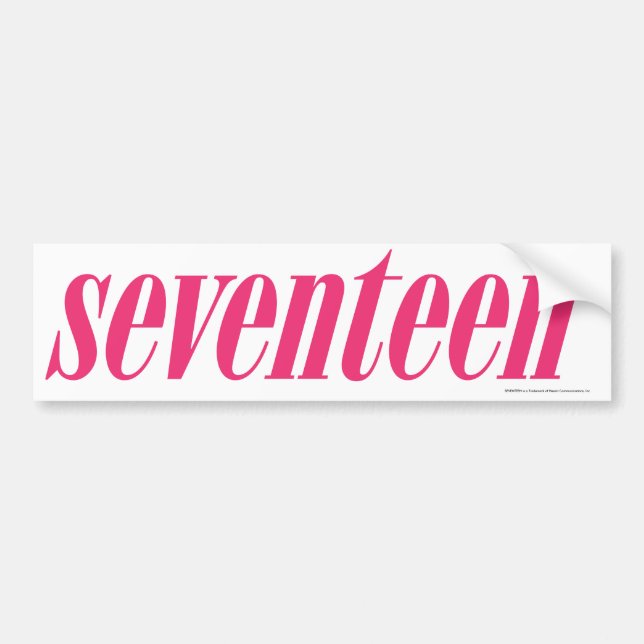 Autocollant De Voiture Dix-sept Logo-Magenta (Devant)