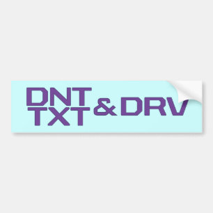 AUTOCOLLANT DE VOITURE DNT TXT ET DRV
