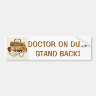 Autocollant De Voiture Doctor On Duty Stand Back custom name