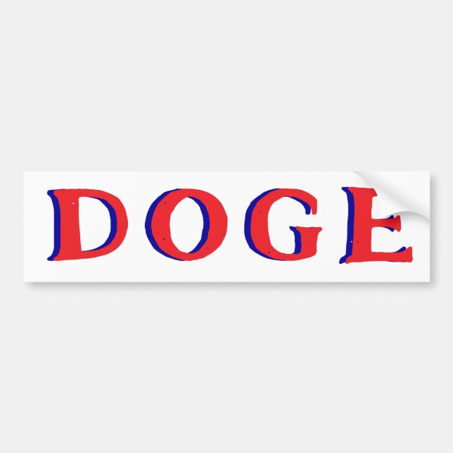 Autocollant De Voiture DOGE Département de l'efficacité du gouvernement (Devant)