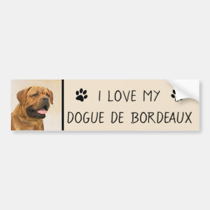 Autocollant De Voiture Dogue de Bordeaux Painting - Cute Original Dog Art