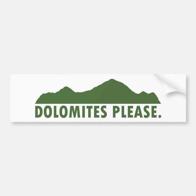 Autocollant De Voiture Dolomites S'Il Vous Plaît (Devant)
