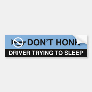 Autocollant De Voiture Don’t Honk