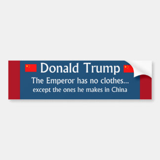 Autocollant De Voiture Donald Trump : L'empereur n'a aucun vêtements