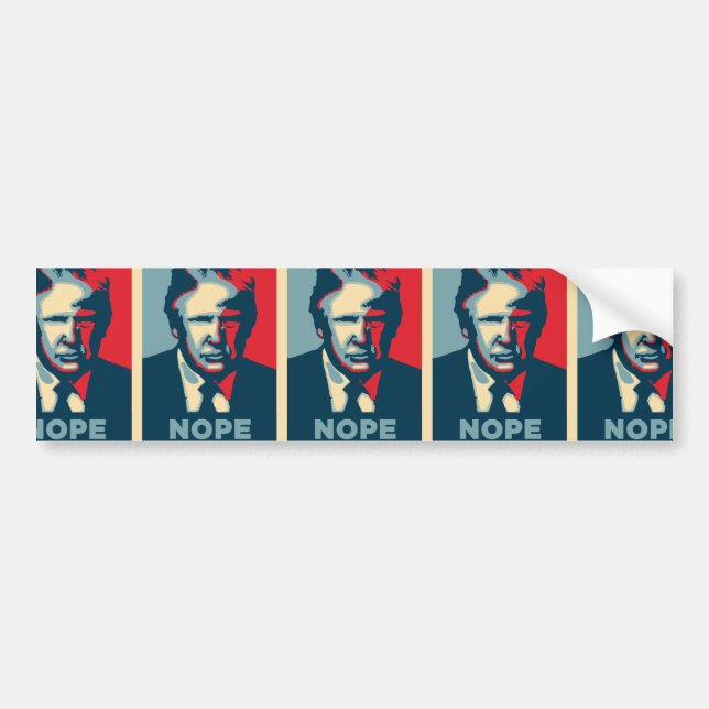 Autocollant De Voiture donald trump nope (Devant)