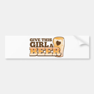 Autocollant De Voiture Donnez à cette fille un ND de bière