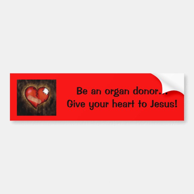 Autocollant De Voiture Donnez votre coeur à l'adhésif pour pare-chocs de (Devant)