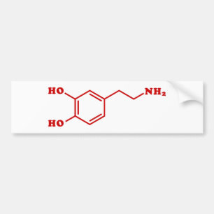 Autocollant De Voiture Dopamine formule chimique moléculaire