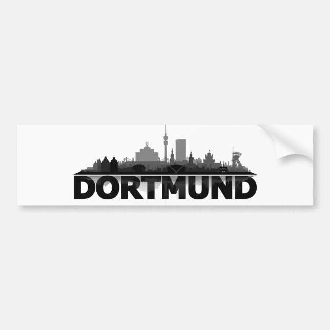 Autocollant De Voiture Dortmund City Skyline (Devant)