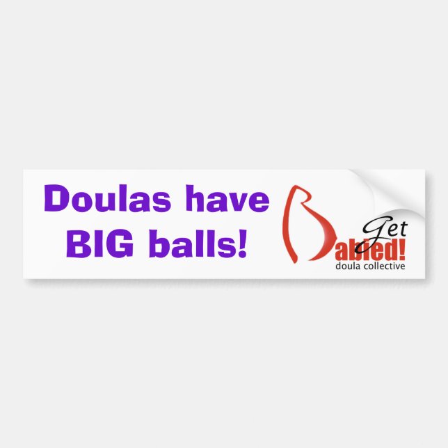 Autocollant De Voiture DoulasBigBalls1-Get Babied (Devant)