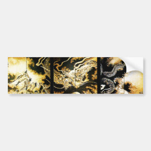 Autocollant De Voiture Dragon dans les nuages Hiroshige Art japonais