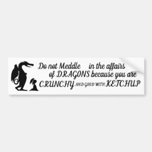Autocollant De Voiture Dragons comme Ketchup