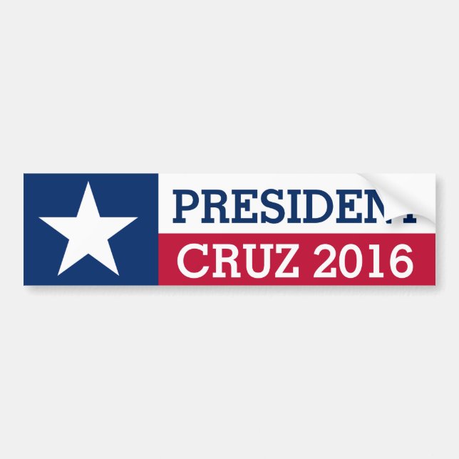 Autocollant De Voiture Drapeau 2016 du Texas d'élection du Président Ted (Devant)