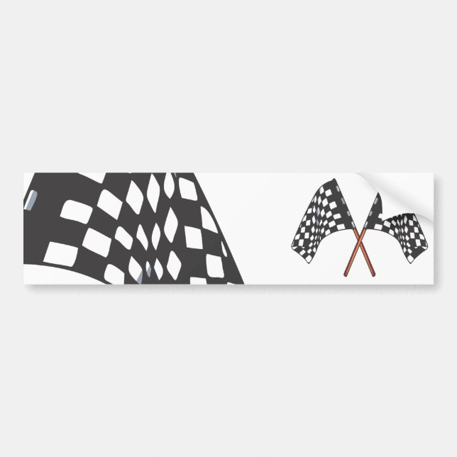 Autocollant De Voiture drapeau à damiers (Devant)
