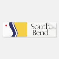 Drapeau adhésif pour pare-chocs de South Bend,