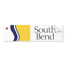 Drapeau adhésif pour pare-chocs de South Bend,