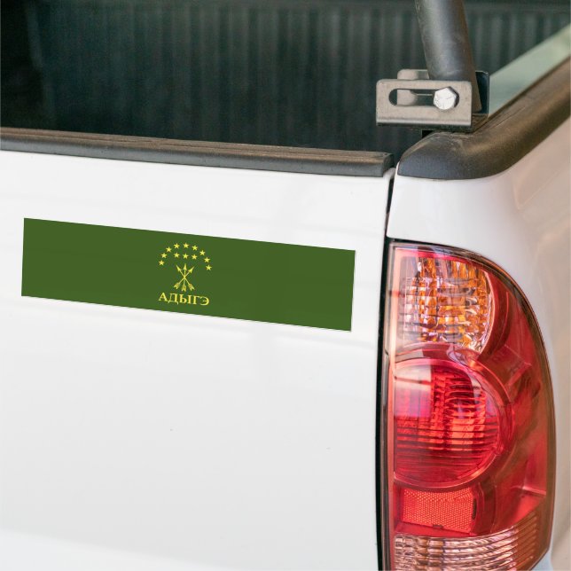 Autocollant De Voiture Drapeau Adiga Design Pour Cerkess Circassien - Adi (Sur camion)