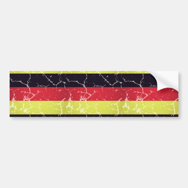 Autocollant De Voiture Drapeau Allemagne Vieillie (Devant)