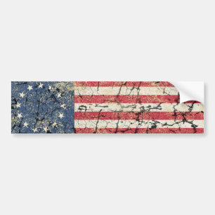 Autocollant De Voiture Drapeau américain 1776 en état de détresse