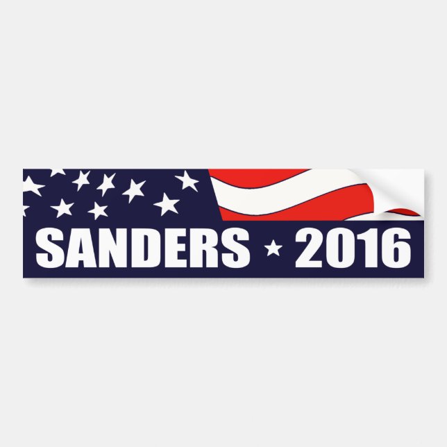 Autocollant De Voiture Drapeau américain 2016 de Bernie Sanders (Devant)