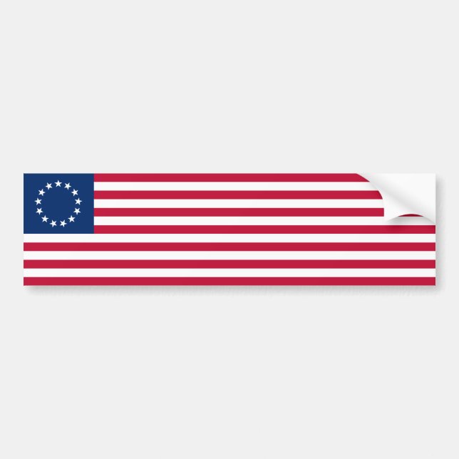 Autocollant De Voiture Drapeau américain Betsy Ross (Devant)