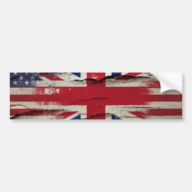 Autocollant De Voiture Drapeau américain britannique de la peinture | de (Devant)